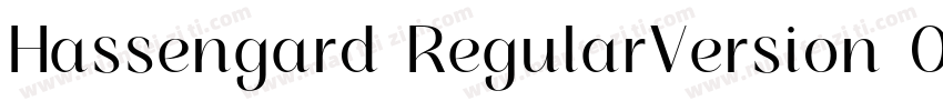 Hassengard RegularVersion 001000字体转换